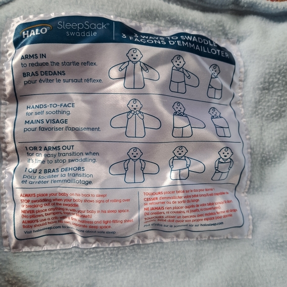 HALO 3-6 months Sleepsack blue fleece size small - Picture 6 of 8